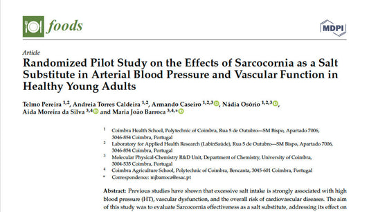 Portada artículo "Randomized Pilot Study on the Effects of Sarcocornia as a Salt Substitute in Arterial Blood Pressure and Vascular Function in Healthy Young Adults"