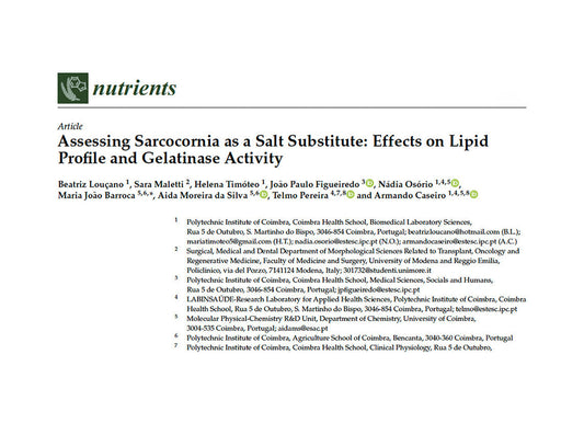 Portada artículo "Assessing Sarcocornia as a Salt Substitute: Effects on Lipid Profile and Gelatinase Activity"