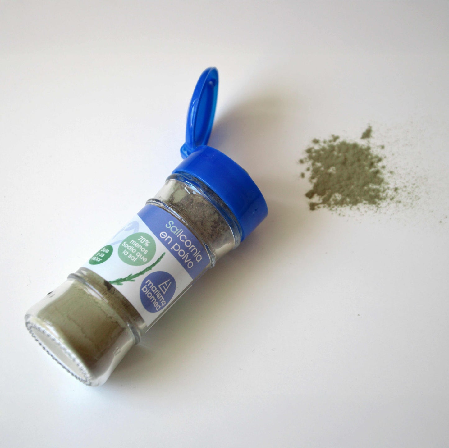 Salero de Salicornia en polvo tumbado
