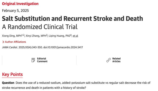 Portada artículo "Salt Substitution and Recurrent Stroke and Death: A Randomized Clinical Trial"