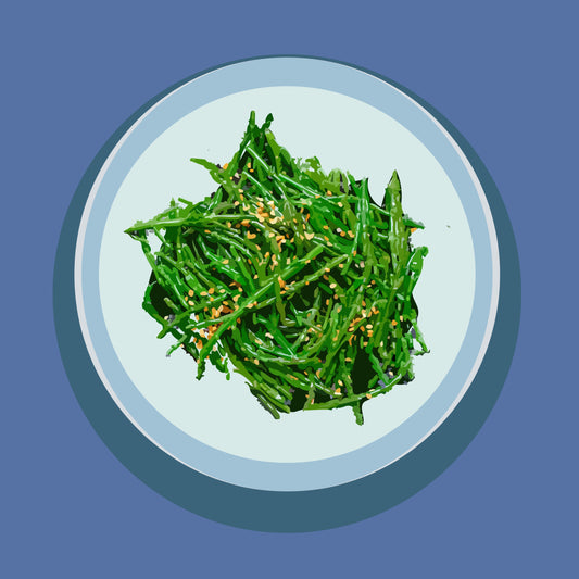 Plato de salicornia salteada