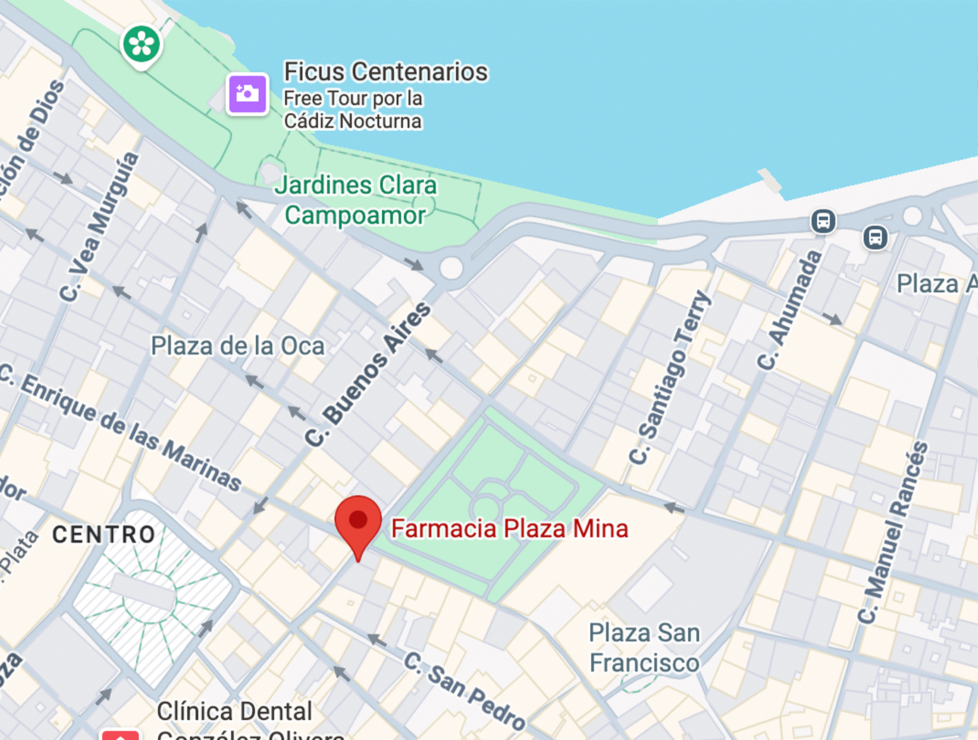 Localización Farmacia Plaza Mina