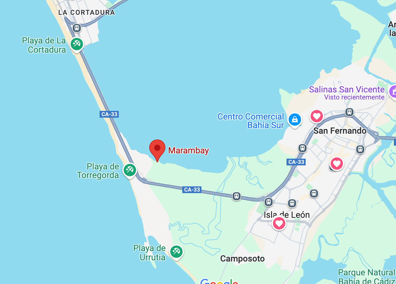 Mapa con la ubicación de restaurante marambay