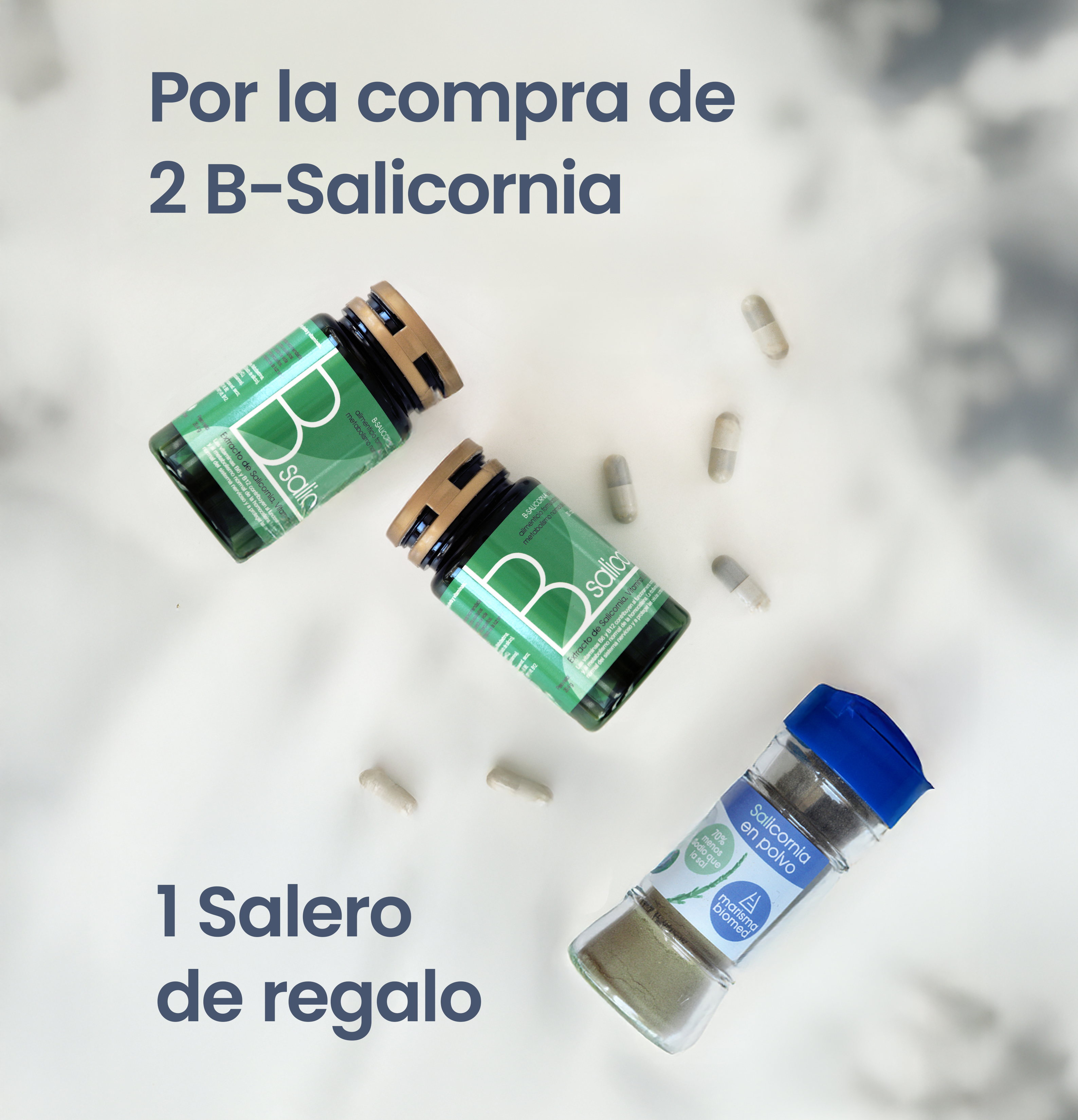 Por la compra de 2 B-Salicornia, 1 salero de regalo