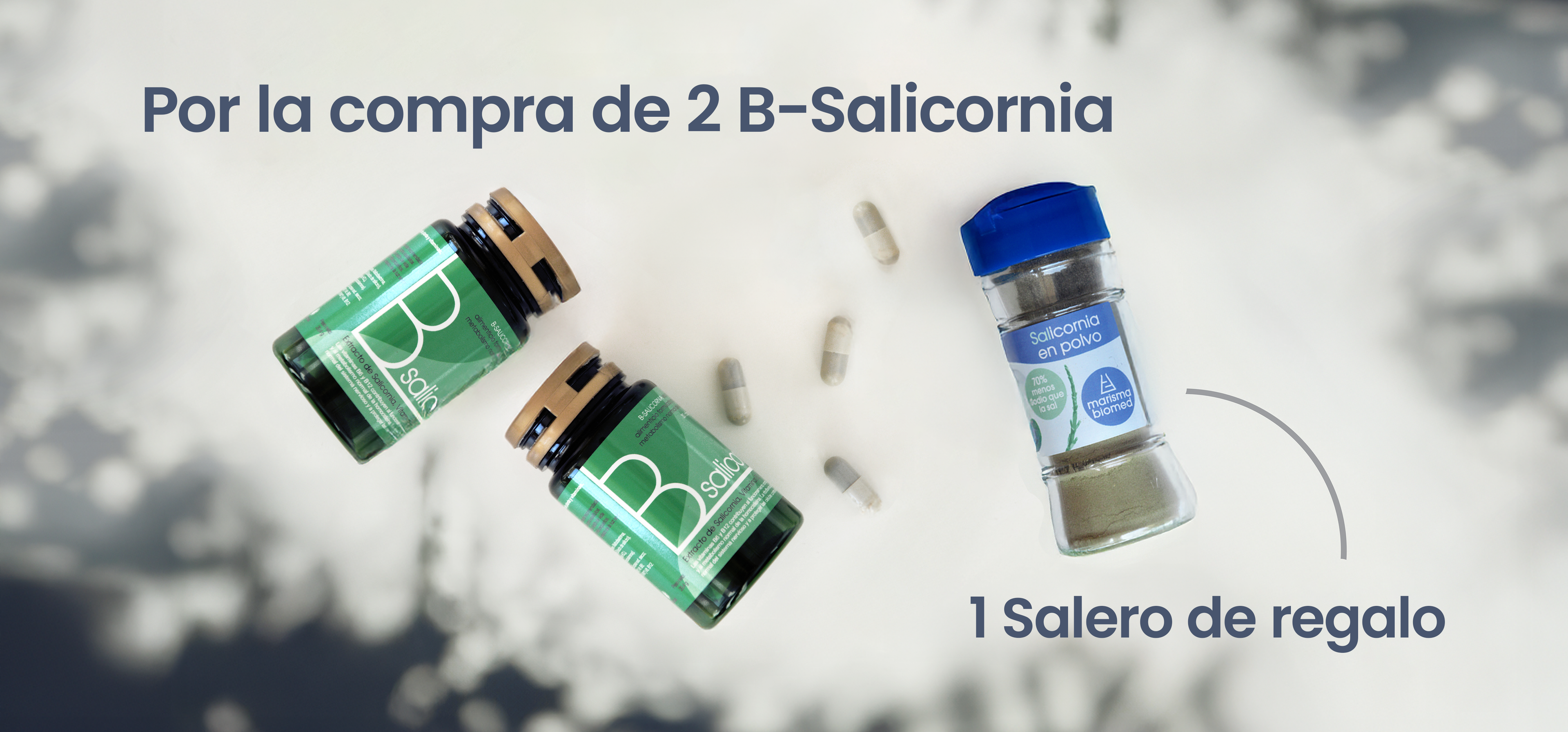 Por la compra de 2 B-Salicornia, 1 salero de regalo